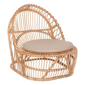 ΠΟΛΥΘΡΟΝΑ ENTROPY  RATTAN ΦΥΣΙΚΟ ΜΕ ΕΚΡΟΥ ΜΑΞΙΛΑΡΙ 80x97x85Υεκ. ...