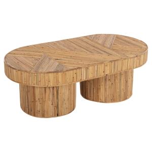 ΤΡΑΠΕΖΙ ΣΑΛΟΝΙΟΥ GATSBY ΟΒΑΛ TOP  RATTAN ΧΡΩΜΑ ΦΥΣΙΚΟ 110x59x39Υεκ. ...