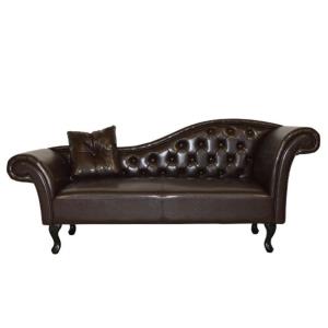 ΑΝΑΚΛΙΝΔΡΟ T.CHESTERFIELD NIOVI  PU ΣΚ.ΚΑΦΕ-ΜΑΥΡΑ ΠΟΔΙΑ(ΔΕΞΙ)190x61x84Yεκ ...