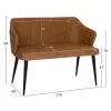 SOFA 2-SEATER PROFESSIONAL CARLOS  GOLD T.NUBUCK-WOODEN LEGS 119x60x84Hcm.