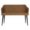 SOFA 2-SEATER PROFESSIONAL CARLOS  GOLD T.NUBUCK-WOODEN LEGS 119x60x84Hcm.