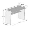 DESK MELAMINE SONOMA WHITE 118x58x80Hcm.