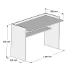 DESK MELAMINE GREY-WHITE 118x58x80Hcm.