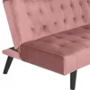 CORNER SOFA-BED ZELDA REVERSIBLE  VELVET DUSTY PINK 254X163X74Hcm.