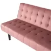 CORNER SOFA-BED ZELDA REVERSIBLE  VELVET DUSTY PINK 254X163X74Hcm.