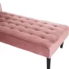 CORNER SOFA-BED ZELDA REVERSIBLE  VELVET DUSTY PINK 254X163X74Hcm.