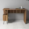 STUDY DESK  MELAMINE WALNUT WITH SHELVES 120x60x78.8Hcm.