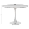 ROUND DINING TABLE ROLLO  MELAMINE IN WHITE MARBLE METAL LEG Φ120x74Hcm.