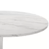 ROUND DINING TABLE ROLLO  MELAMINE IN WHITE MARBLE METAL LEG Φ120x74Hcm.