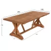 OUTDOOR CROSS LEG DINING TABLE  RECYCLED TEAK WOOD IN NATURAL COLOR 240x100x75Hcm.