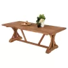 OUTDOOR CROSS LEG DINING TABLE  RECYCLED TEAK WOOD IN NATURAL COLOR 240x100x75Hcm.