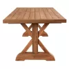 OUTDOOR CROSS LEG DINING TABLE  RECYCLED TEAK WOOD IN NATURAL COLOR 240x100x75Hcm.