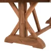 OUTDOOR CROSS LEG DINING TABLE  RECYCLED TEAK WOOD IN NATURAL COLOR 240x100x75Hcm.