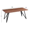 DINING TABLE GROW  WITH ASHTREE WOOD VENEER IN RUSTIC STYLE 180x90x75Hcm.