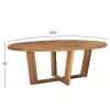 DINING TABLE CARIB  OVAL RECYCLED TEAK IN NATURAL 250x110x78Hcm.