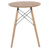 DINING TABLE ROUND MINIMAL ΗΜ0060.04 MDF IN NATURAL COLOR-BEECH WOOD LEGS IN NATURAL COLOR Φ60Χ76Hcm.