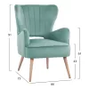 ARMCHAIR MYLIE  PISTACHIO GREEN VELVET 66X75X91Hcm.