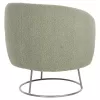 ARMCHAIR ARIEN  BOUCLE FABRIC IN PISTACHIO GREEN-SILVER METAL BASE 78x75x84Hcm.