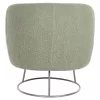 ARMCHAIR ARIEN  BOUCLE FABRIC IN PISTACHIO GREEN-SILVER METAL BASE 78x75x84Hcm.