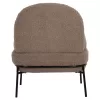 ARMCHAIR AGNES  LIGHT BROWN BOUCLE FABRIC-BLACK METAL LEGS 74x71x83Hcm.