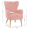 ARMCHAIR MYLIE  DUSTY PINK BOUCLE FABRIC 66X75X93Hcm.