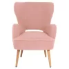 ARMCHAIR MYLIE  DUSTY PINK BOUCLE FABRIC 66X75X93Hcm.