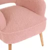 ARMCHAIR MYLIE  DUSTY PINK BOUCLE FABRIC 66X75X93Hcm.