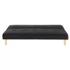 SOFABED BELMONT  BLACK VELVET-WOODEN LEGS 177x86x72Hcm.