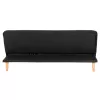 SOFABED BELMONT  BLACK VELVET-WOODEN LEGS 177x86x72Hcm.