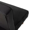 SOFABED BELMONT  BLACK VELVET-WOODEN LEGS 177x86x72Hcm.