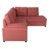 SOFABED RIGHT CORNER JADE  DUSTY PINK VELVET 250x80-180x73-88Hcm.