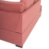 SOFABED LEFT CORNER JADE  DUSTY PINK VELVET 250x80-180x73-88Hcm.