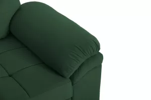 SOFABED LEFT CORNER JADE  CYPRESS GREEN VELVET 250x80-180x73-88Hcm.