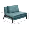 EASYCHAIR/BED CONSTANCE  TURQUOISE COLORED VELVET 95x92x66Hcm.