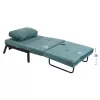 EASYCHAIR/BED CONSTANCE  TURQUOISE COLORED VELVET 95x92x66Hcm.