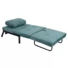 EASYCHAIR/BED CONSTANCE  TURQUOISE COLORED VELVET 95x92x66Hcm.