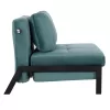 EASYCHAIR/BED CONSTANCE  TURQUOISE COLORED VELVET 95x92x66Hcm.