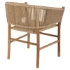 ARMCHAIR IRVINE  TEAK WOOD-SYNTHETIC ROPE IN NATURAL COLOR 64x56x76Hcm.