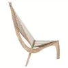 LOUNGE CHAIR HARP  ASH WOOD FRAME AND SYNTHETIC ROPE IN NATURAL COLOR 85x101,5x128,5Hcm.