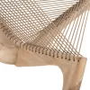 LOUNGE CHAIR HARP  ASH WOOD FRAME AND SYNTHETIC ROPE IN NATURAL COLOR 85x101,5x128,5Hcm.