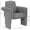 ARMCHAIR CRUSHER  GREY FABRIC-METAL FRAME 82x78x87Hcm.