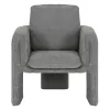 ARMCHAIR CRUSHER  GREY FABRIC-METAL FRAME 82x78x87Hcm.