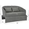 SOFA 2-SEATER BEVY2  GREY FABRIC-METAL FRAME 128x72x74Hcm.