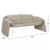 SOFA 2-SEATER TREK  METAL FRAME-BEIGE FABRIC 160x80x63Hcm.