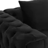 ARMCHAIR t.CHESTERFIELD MOBAR  VELVET BLACK-METAL LEGS 99x86,5x77Hcm.