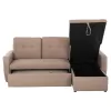 CORNER SOFA-BED WITH STORAGE SPACE LUKE  BEIGE-REVERSIBLE 222x152x93Hcm.