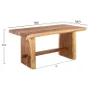 DINING TABLE EGON  SOLID SUAR WOOD 7,5cm.TOP IN NATURAL COLOR 160x94,5x81,5Hcm.