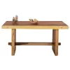 DINING TABLE EGON  SOLID SUAR WOOD 7,5cm.TOP IN NATURAL COLOR 160x94,5x81,5Hcm.