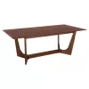 DINING TABLE RIMER  MDF WITH ASH WOOD VENEER IN WALNUT COLOR 220X100x75H cm.