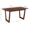 DINING TABLE RECTANGULAR RINER  MDF WITH WALNUT SUNBURST VENEER 180x90x76Hcm.